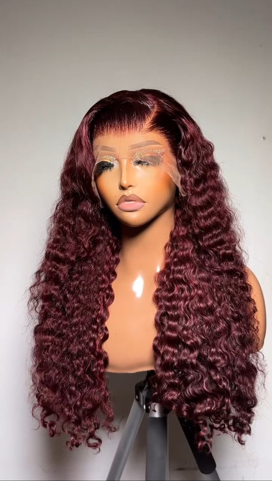 Burmese curls frontal wig