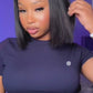 Black Bob frontal wig