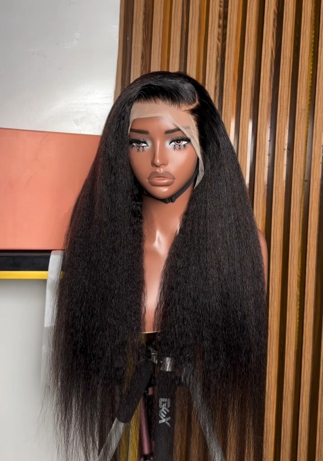 Kinky straight frontal wig