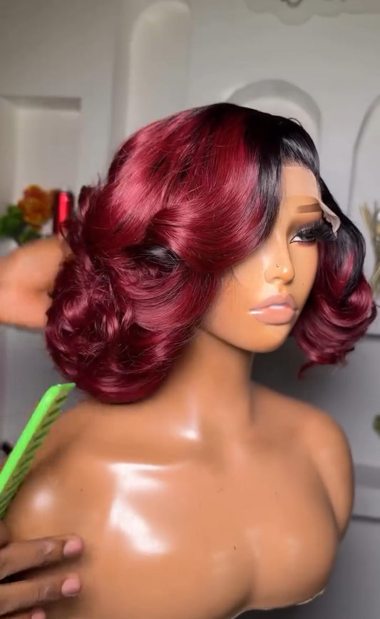 TIA BURGUNDY AND BLACK