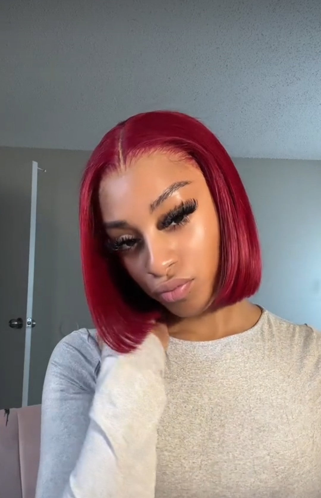 8inches Bob frontal wig