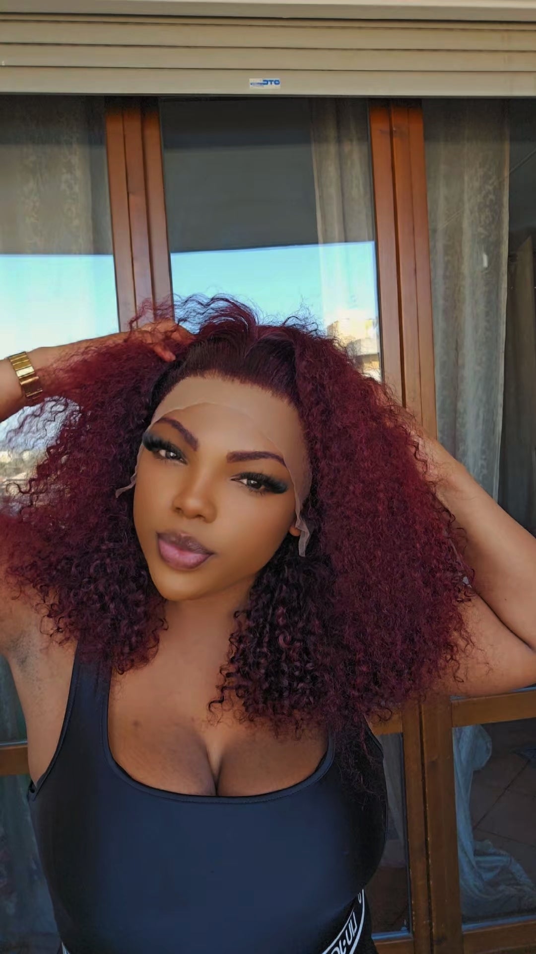 Cherry lux fronatal wig