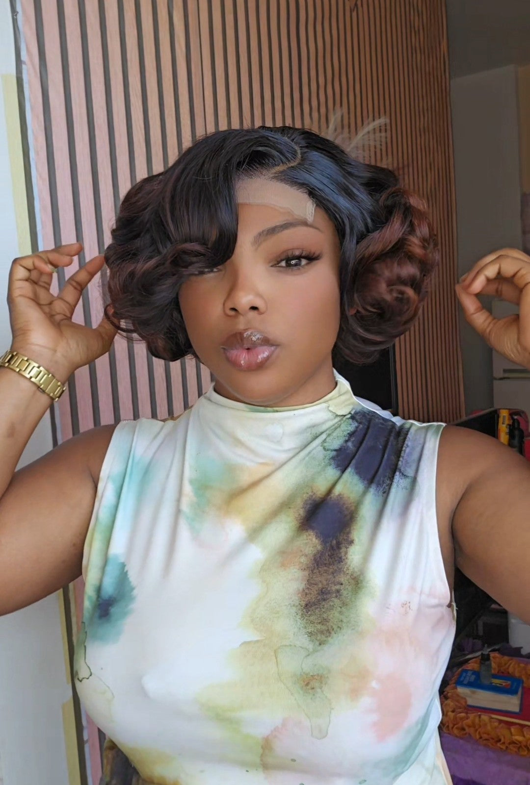 Luxury curls closure wig