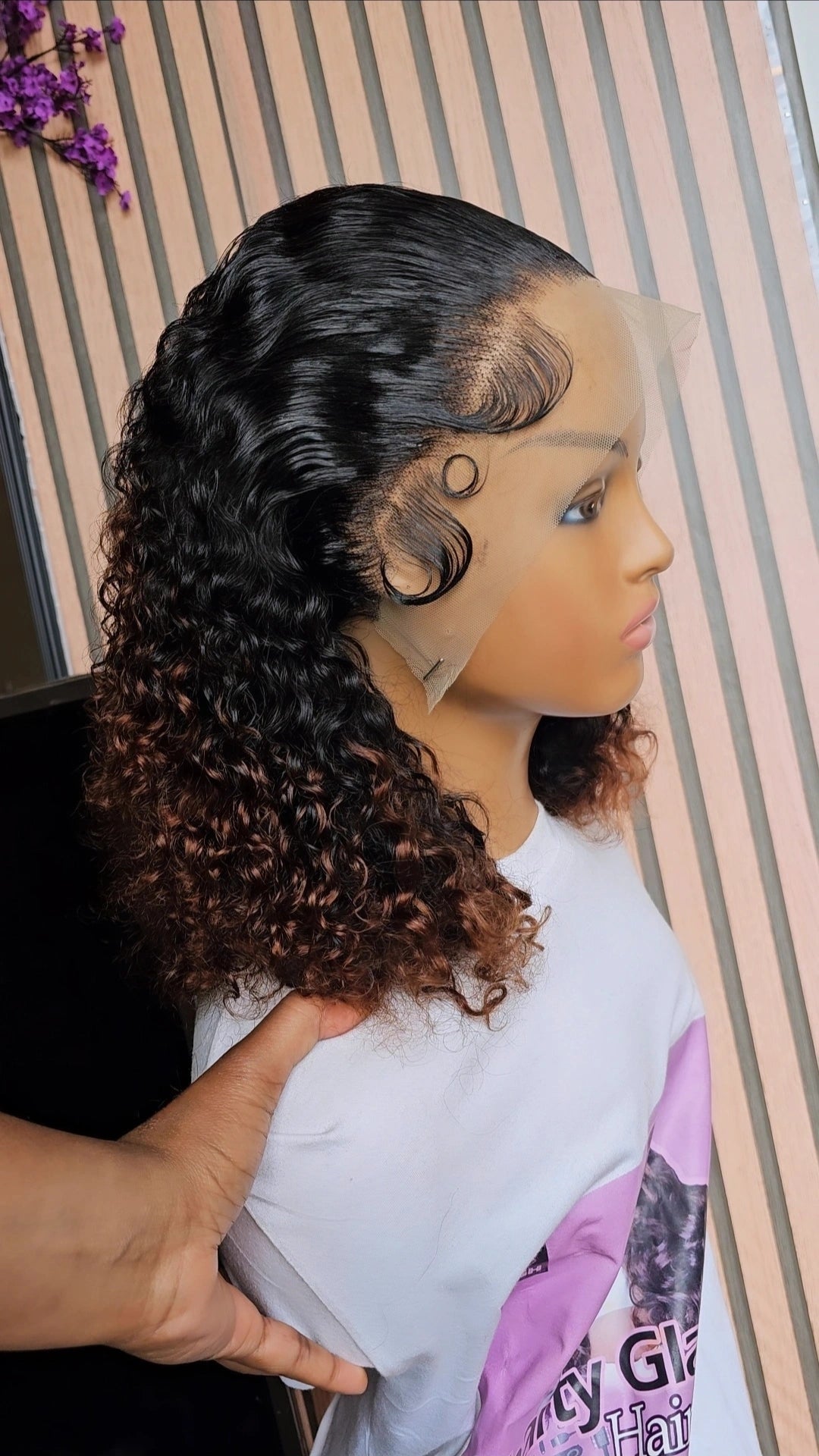 Ombre frontal wig
