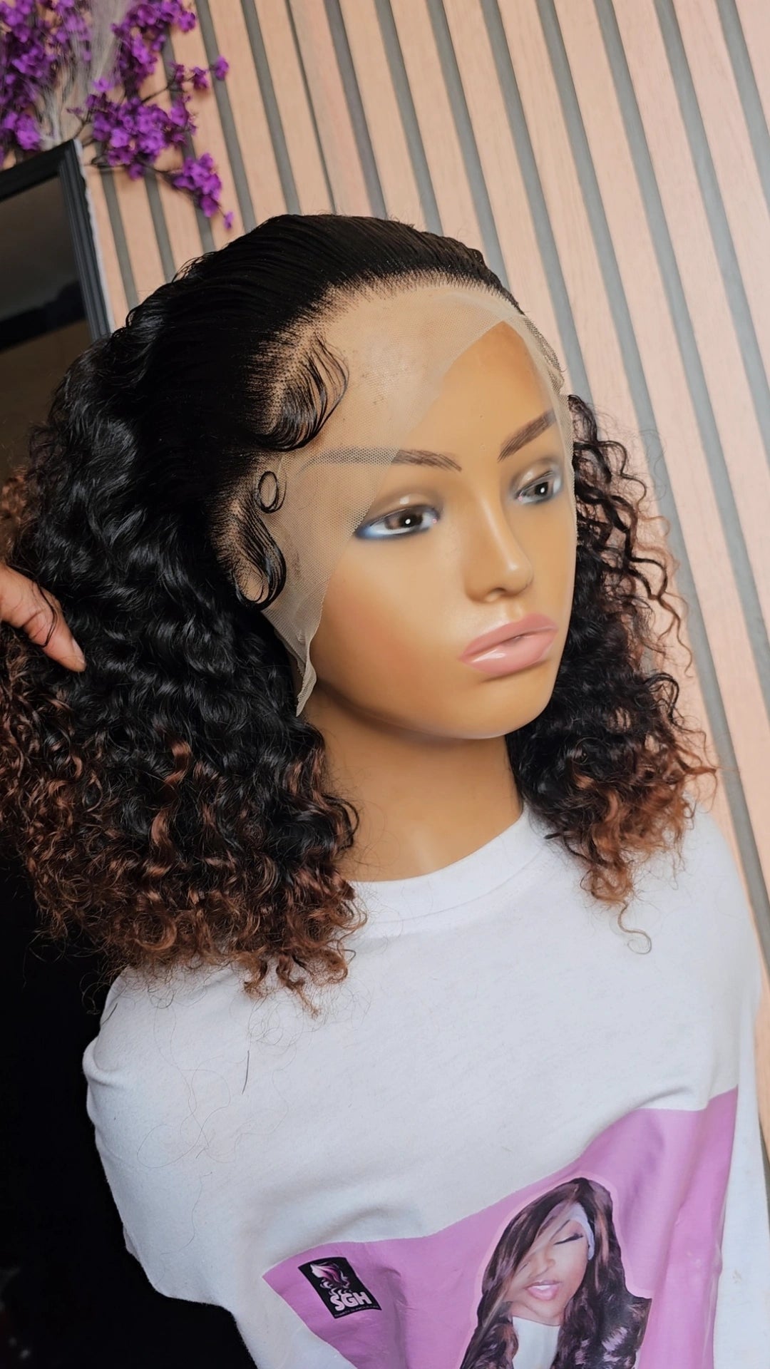 Ombre frontal wig