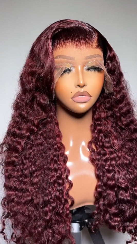 Burmese curls frontal wig