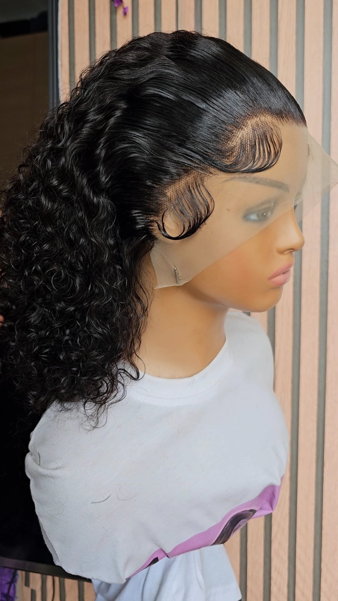 Curly frontal wig