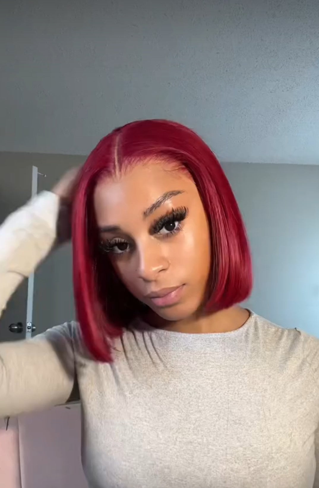 8inches Bob frontal wig