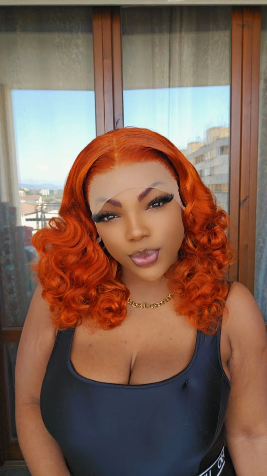 Ginger lush bouncy  curls wig